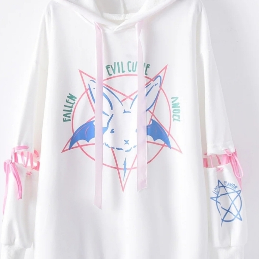 Evil cutie pentagram bunny hoodie